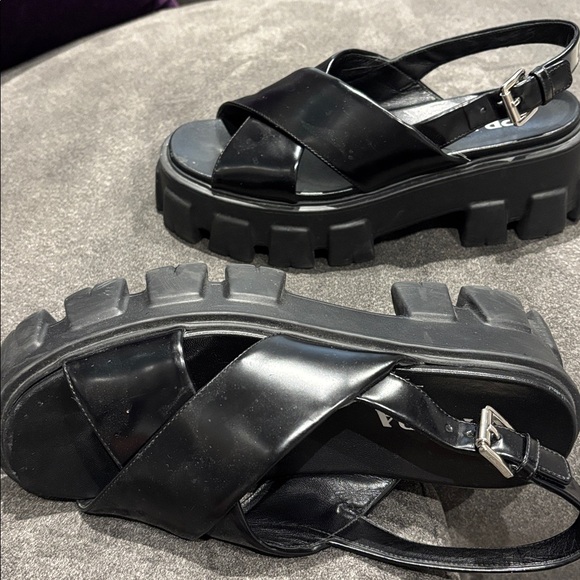 Prada Women's Black Platform Sandals - Picture 3 of 3